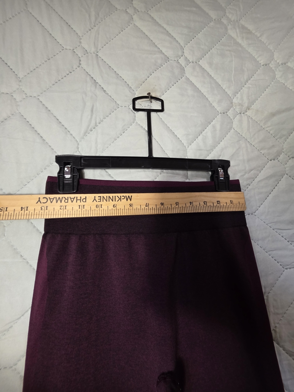 Victoria's Secret PINK Seamless Leggings Women Sz L Burgundy Activewear Pants - Picture 4 of 6
